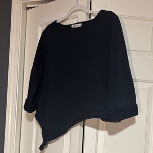 FRAME Black Sweatshirt with Knot Detail Sz S